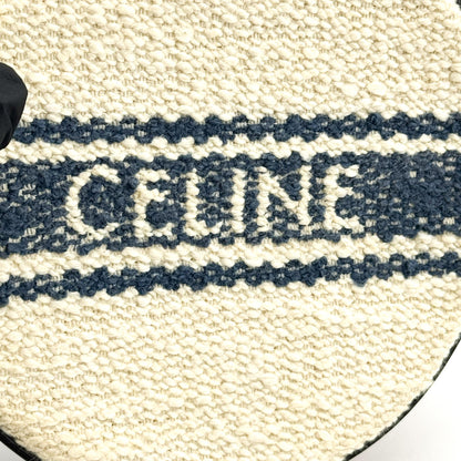 Celine triomphe tambour textile, Navy, Textile, Clutch