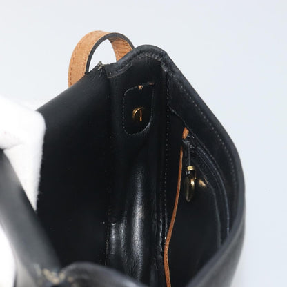 Christian Dior Vintage CD Flap Leather, Black, Leather, Shoulder Bag