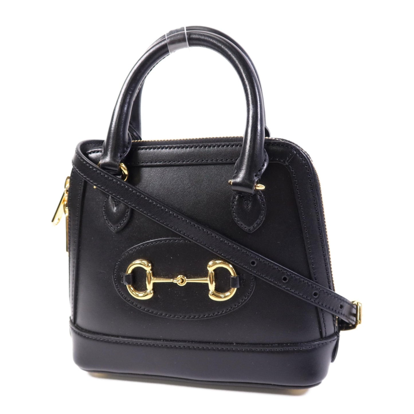 Gucci Horsebit Leather, Black, Leather, Handbag