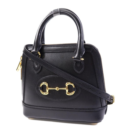Gucci Horsebit Leather, Black, Leather, Handbag