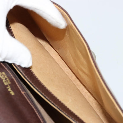 Balenciaga B. Shoulder Leather, Beige, Canvas, Shoulder Bag