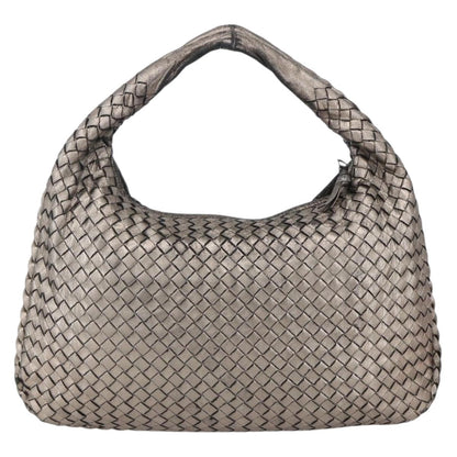 Bottega Veneta Veneta Hobo Quilted Leather, SILVER, LEATHER, Handbag