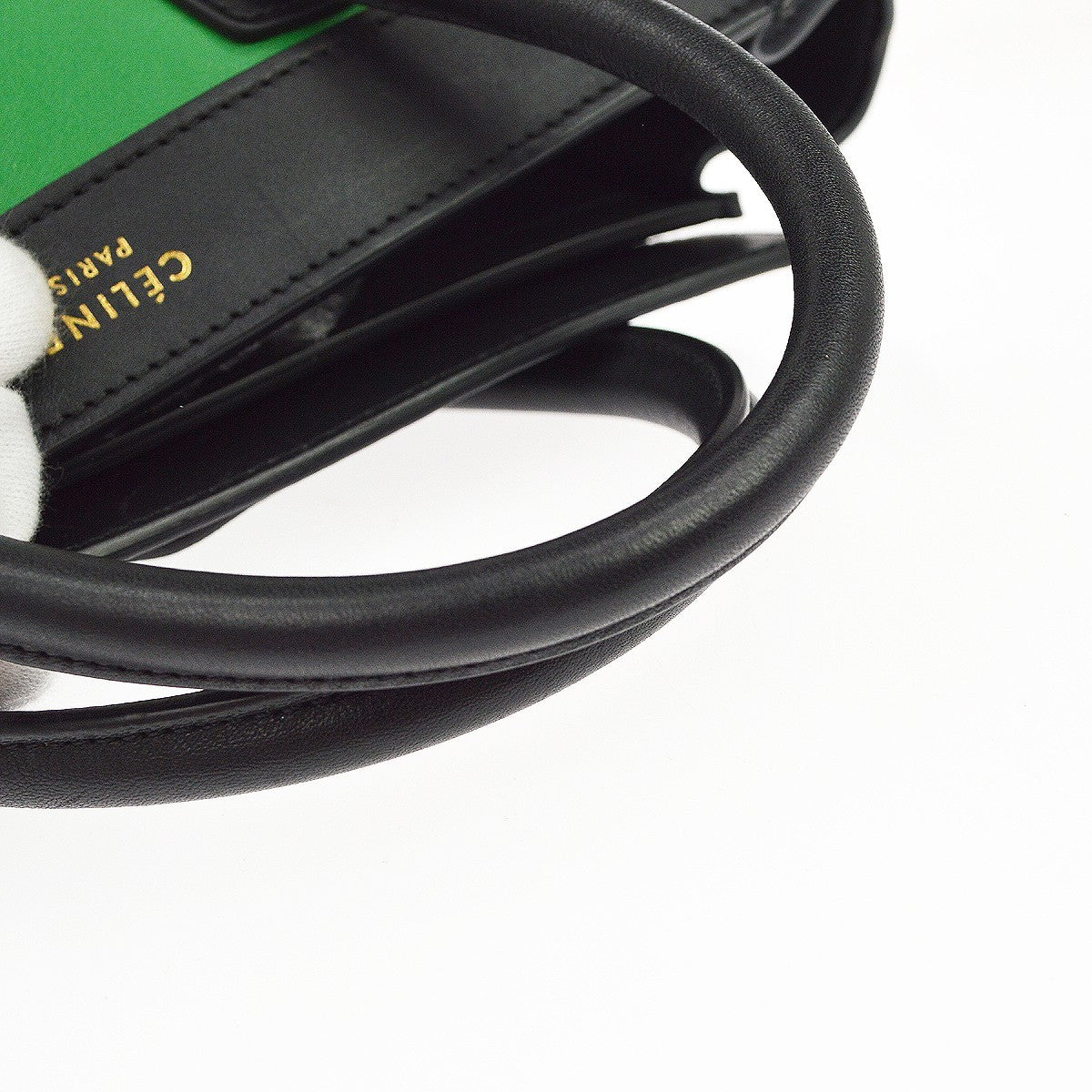 Celine Luggage Leather, Green, Leather, Handbag