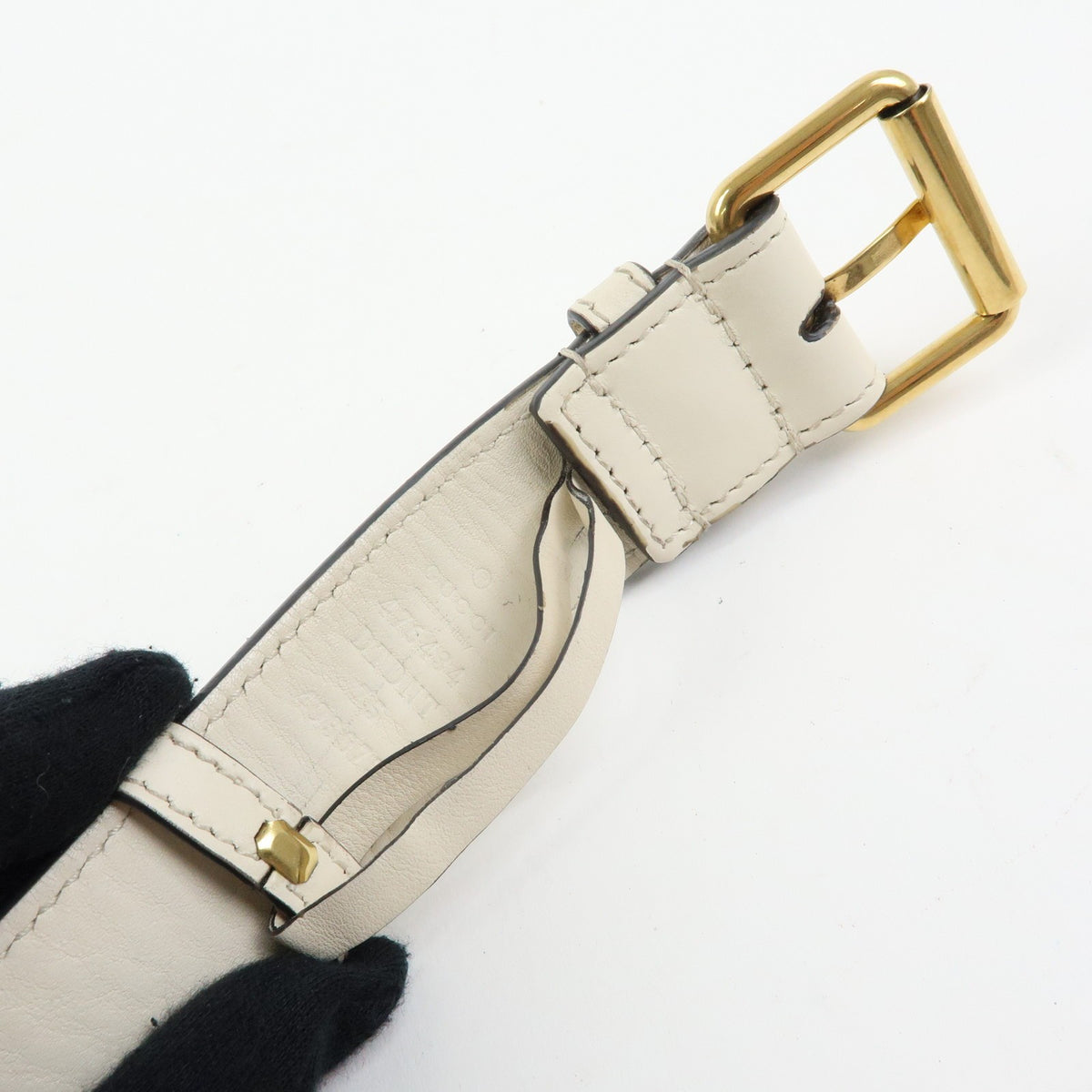 Gucci GG Marmont Belt Embellished Matelasse Leather, Beige, Leather, Handbag