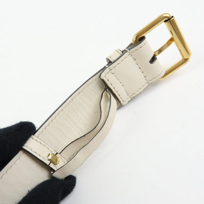 Gucci GG Marmont Belt Embellished Matelasse Leather, Beige, Leather, Handbag