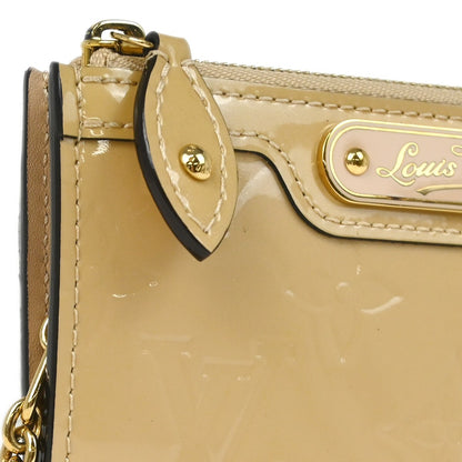 Louis Vuitton Pochette clés NM Monogram Vernis Patent Leather, Beige, Patent Leather, Wallet