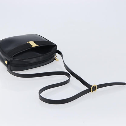 Salvatore Ferragamo Vara Bow Camera Leather, Black, Leather, Shoulder Bag