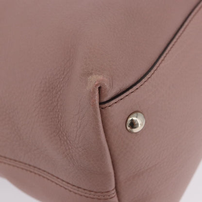 Gucci Soho Working Leather, Pink, Leather, Tote Bag