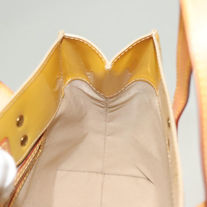 Louis Vuitton Reade Monogram Vernis, Yellow, Patent Leather, Handbag