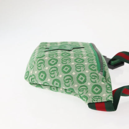 Gucci Children's Belt GG Coated Canvas, Green, Canvas, Handbag