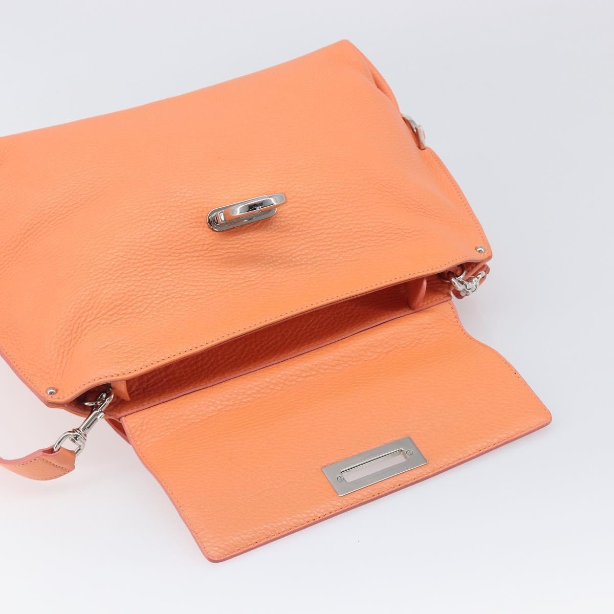 Salvatore Ferragamo Sofia Satchel Leather, Orange, Leather, Handbag