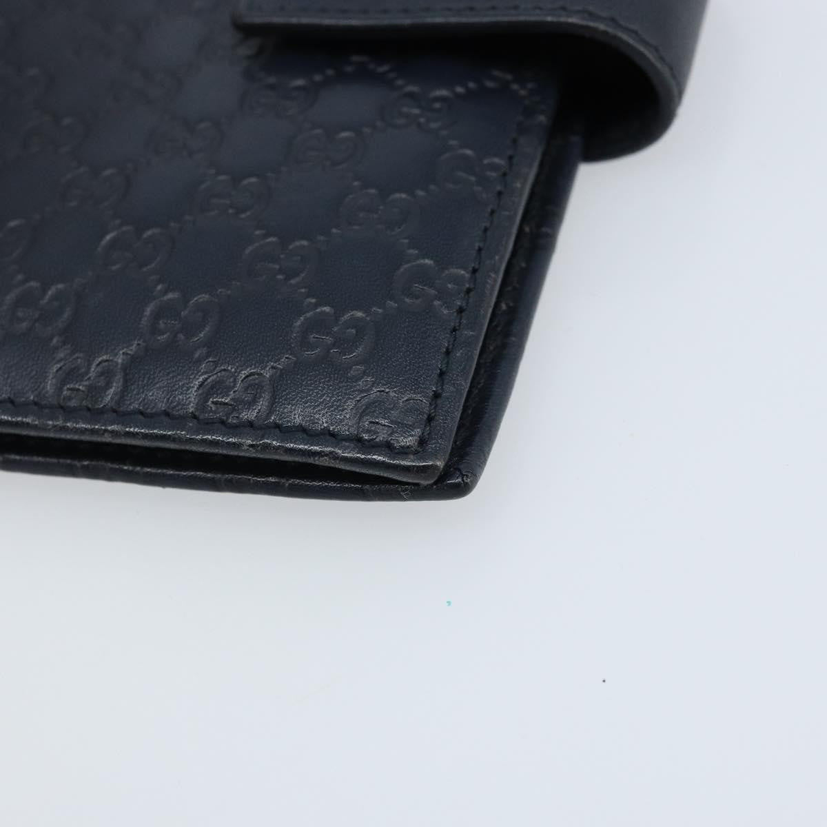 Gucci Ring Agenda Cover Guccissima Leather, Navy, Leather, Briefcase