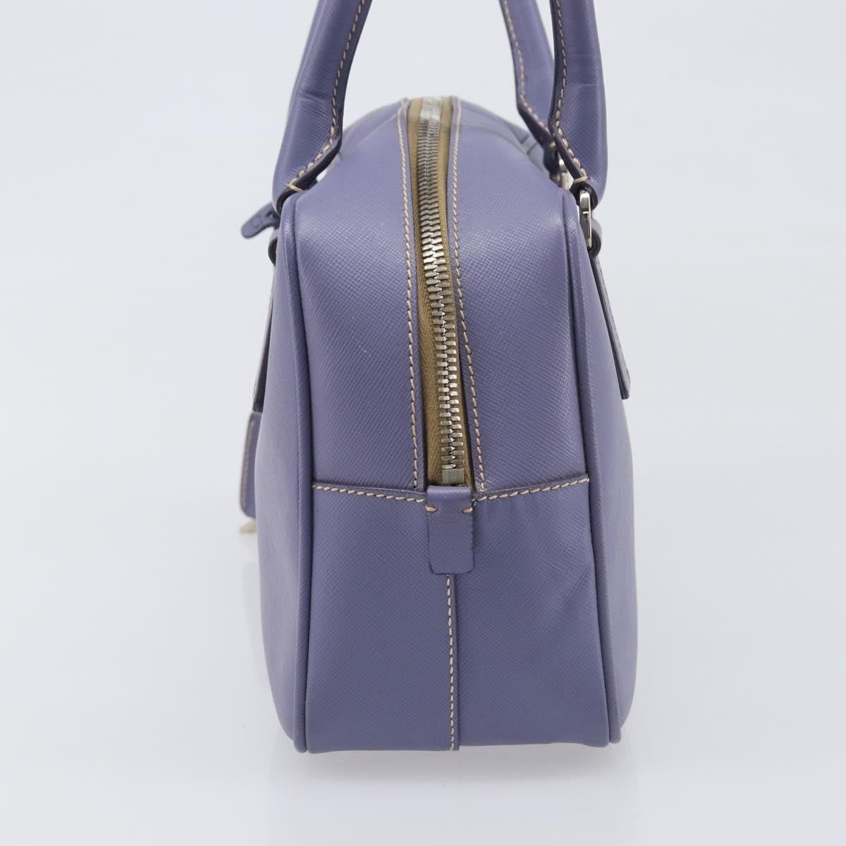 Prada Bauletto Saffiano, Purple, Leather, Handbag