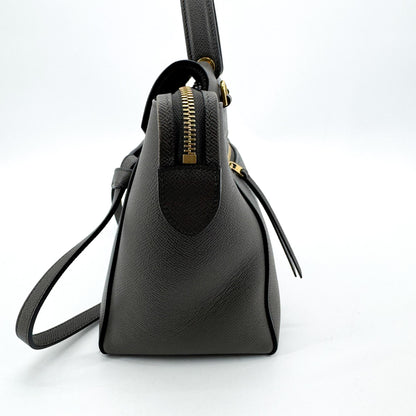 Celine Belt Calfskin, Gray, Leather, Handbag