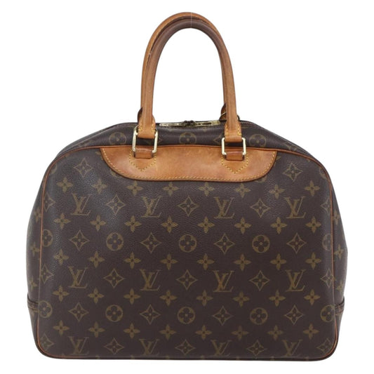 Louis Vuitton Deauville Handbag Monogram Canvas, BROWN, CANVAS, Handbag