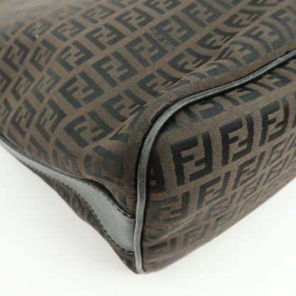 Fendi Shoulder Zucchino Canvas, Brown, Canvas, Shoulder Bag