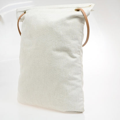Hermes Aline Toile, Beige, Cotton, Handbag