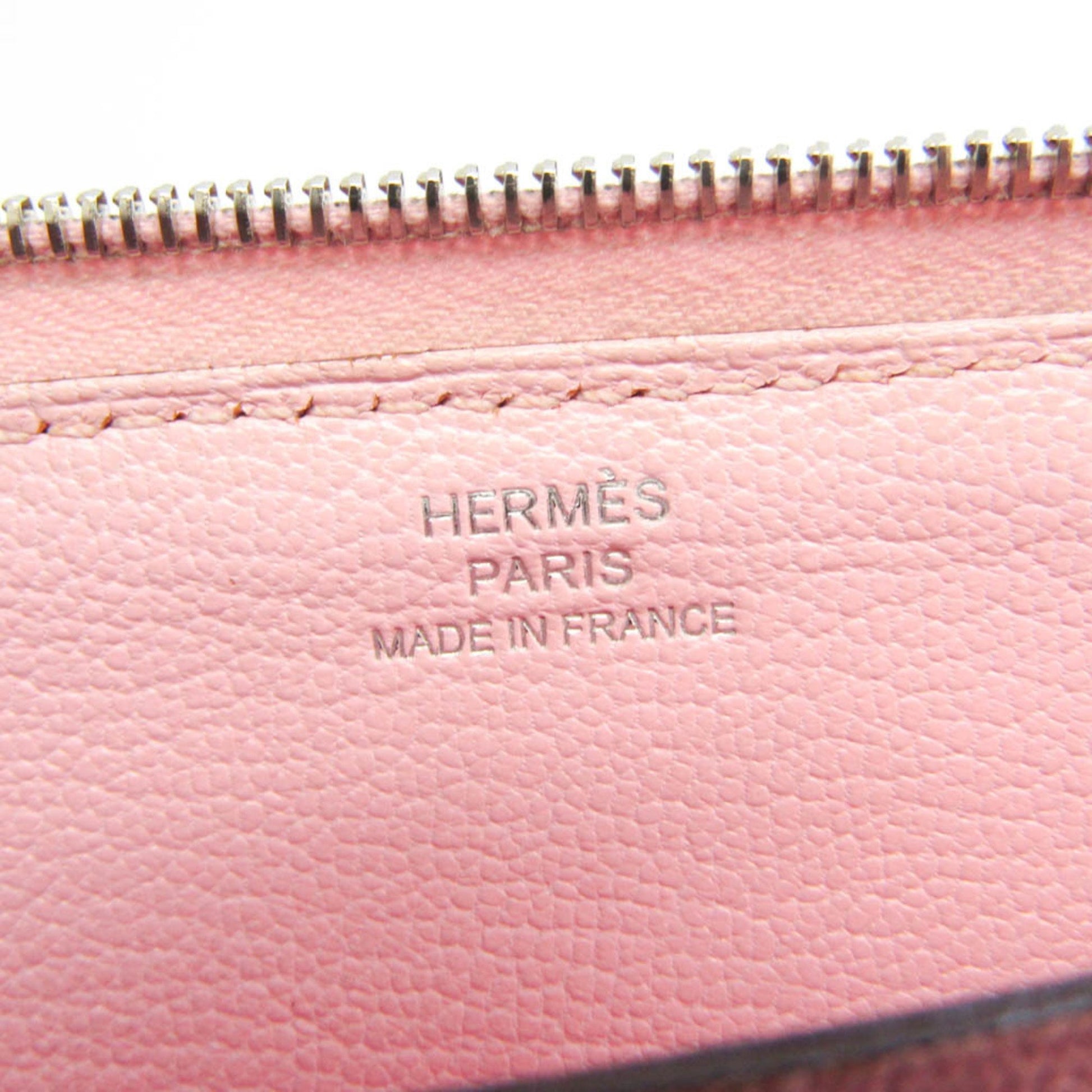 Hermès Azap, Pink, Leather, wallet