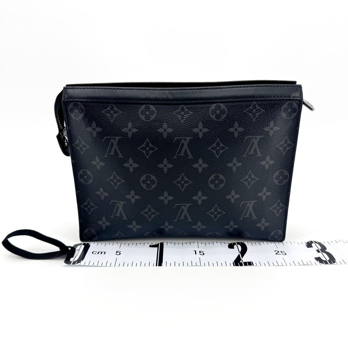 Louis Vuitton Pochette Voyage Reverse Monogram Eclipse Canvas, Black, Canvas, Clutch