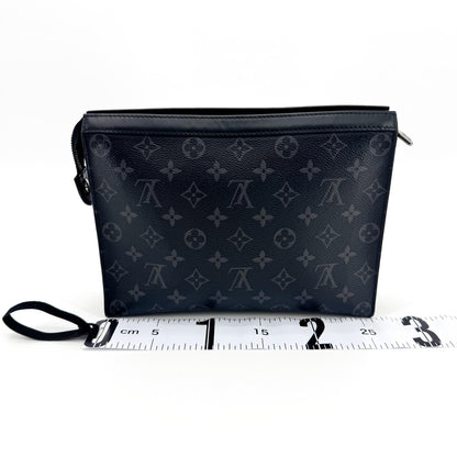 Louis Vuitton Pochette Voyage Reverse Monogram Eclipse Canvas, Black, Canvas, Clutch