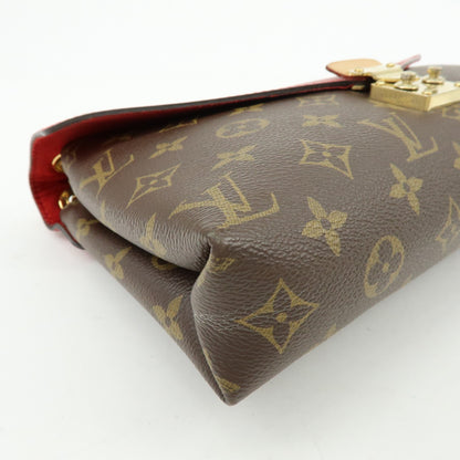 Louis Vuitton Pallas Chain Monogram Canvas and Calfskin, Brown, Canvas, Shoulder Bag