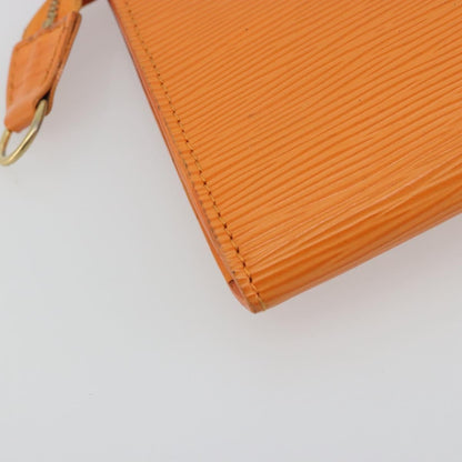 Louis Vuitton Pochette Accessoires Epi, Orange, Leather, Clutch