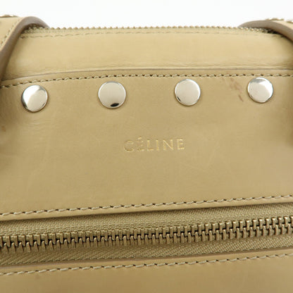 Celine Bowling Leather, Beige, Leather, Handbag