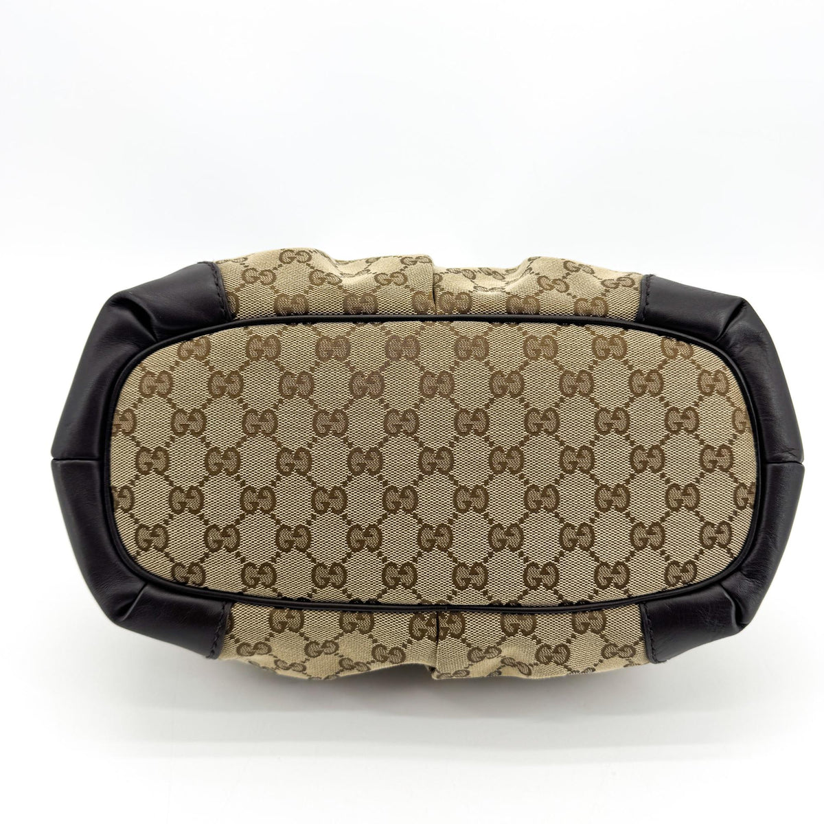 Gucci Sukey Top Handle Satchel GG Canvas with Leather, Brown, Canvas, Handbag
