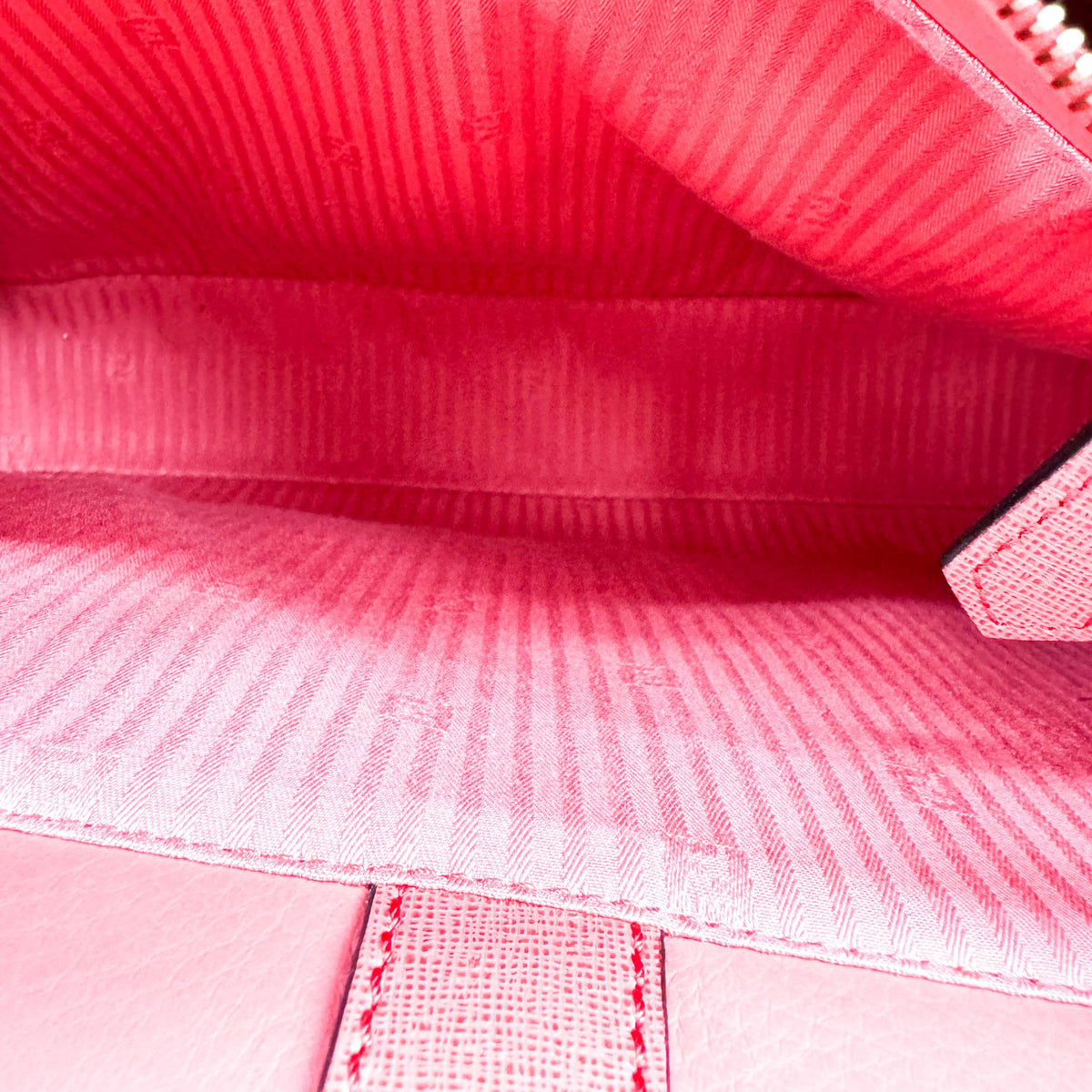 Fendi 2Jours Leather, Red, Leather, Handbag