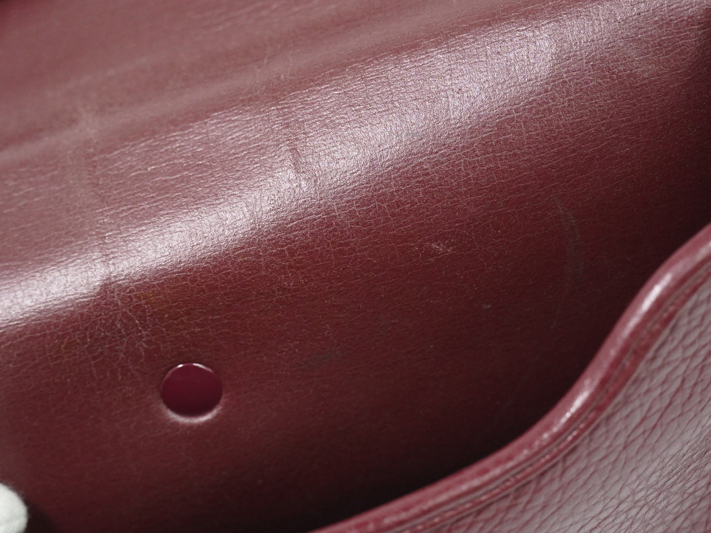 Christian Dior Vintage CD Flap Leather, Burgundy, Leather, Shoulder Bag