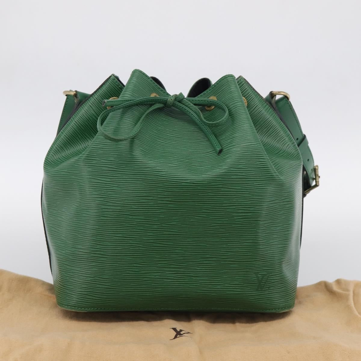 Louis Vuitton Petit Noe Epi Leather, Green, Leather, Handbag