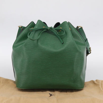 Louis Vuitton Petit Noe Epi Leather, Green, Leather, Handbag