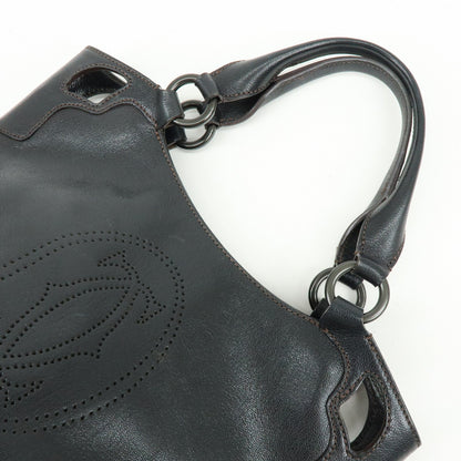 Cartier Marcello Leather, Black, Leather, Handbag