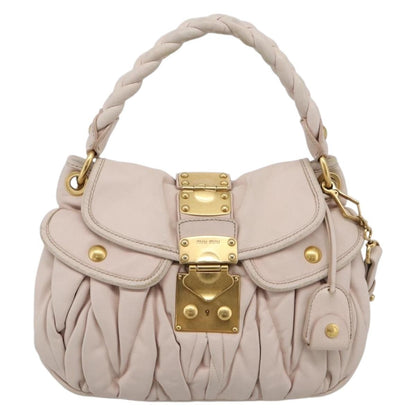 Miu Miu Coffer Hobo Matelasse Leather, Pink, Leather, Handbag
