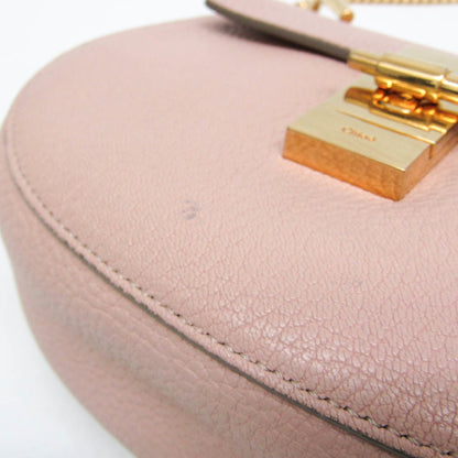 Chloe Drew Leather, Pink, Leather, Crossbody Bag