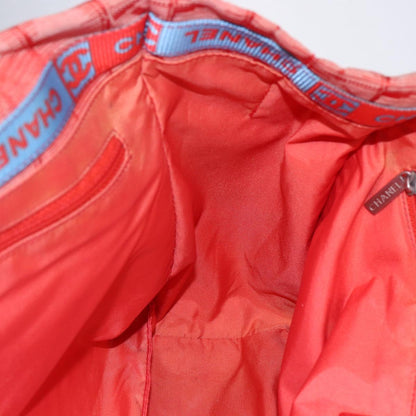 Chanel Travel Line Tote Nylon, RED, NYLON, Tote bag