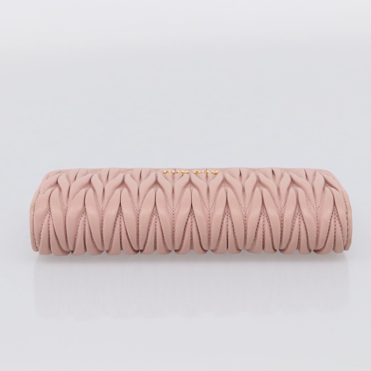 Miu Miu Matelasse Leather, Pink, Leather, Wallet