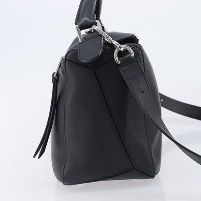 Loewe Puzzle Leather, Black, Leather, Handbag