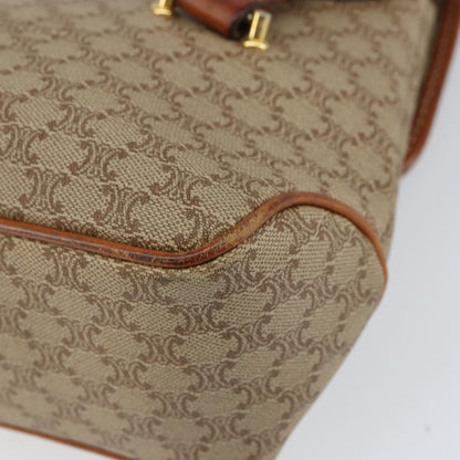 Celine Vintage Macadam Canvas and Leather, Beige, Canvas, Handbag