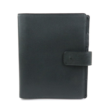 Louis Vuitton Ring Agenda Cover Taiga Leather, Gray, Leather, Briefcase