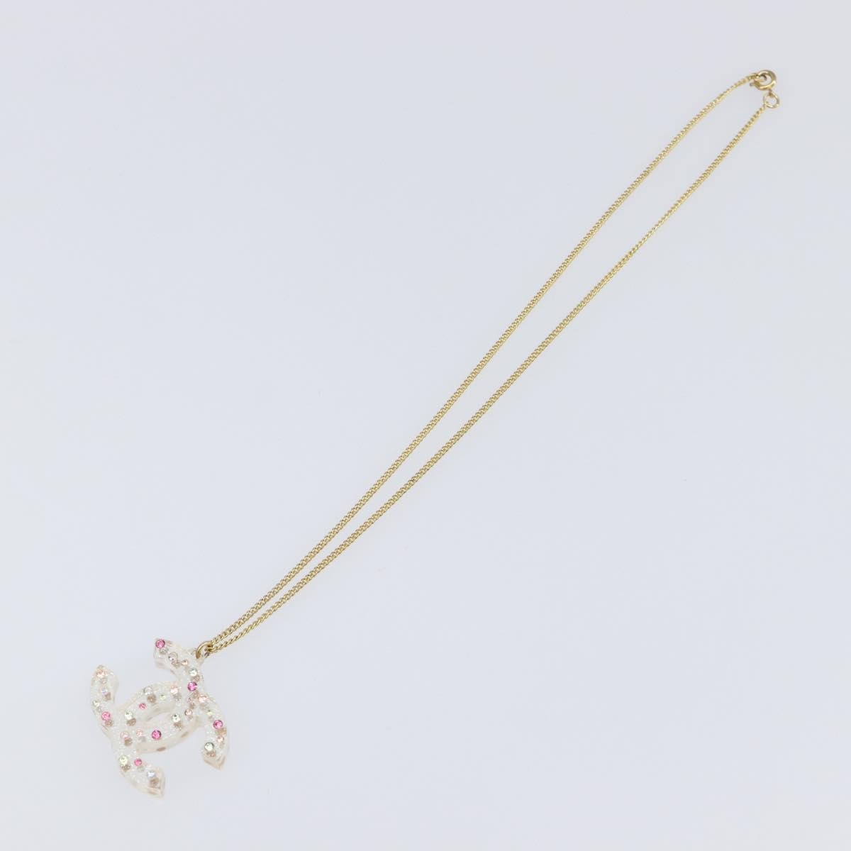 Chanel CC Pendant Multicolor Crystal Embellished Metal, Multicolour, Metal, Necklace