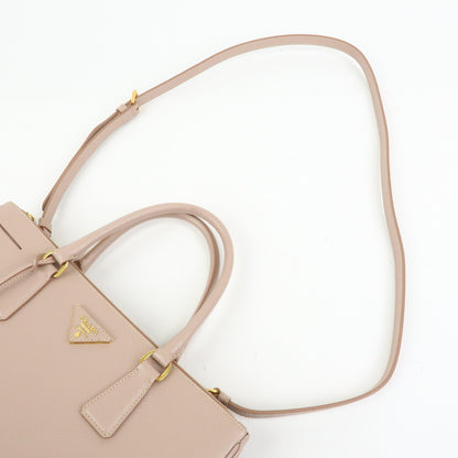 Prada Galliera Saffiano Leather with Applique, Pink, Leather, Handbag