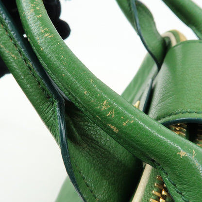 Miu Miu Madras Top Handle Leather, Green, Leather, Handbag