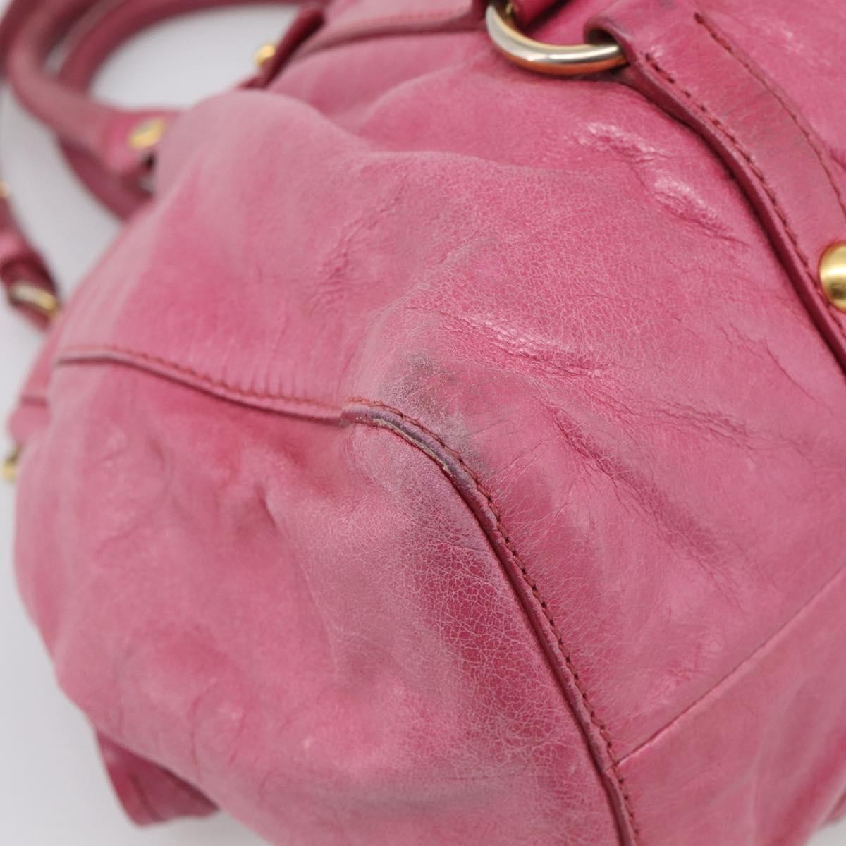 Miu Miu Vitello Lux Leather, Pink, Leather, Handbag