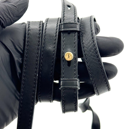 Saint Laurent Kaia Leather, Black, Leather, Shoulder Bag