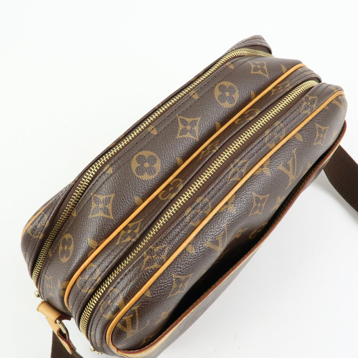 Louis Vuitton Reporter Monogram Canvas, Brown, Canvas, Shoulder Bag
