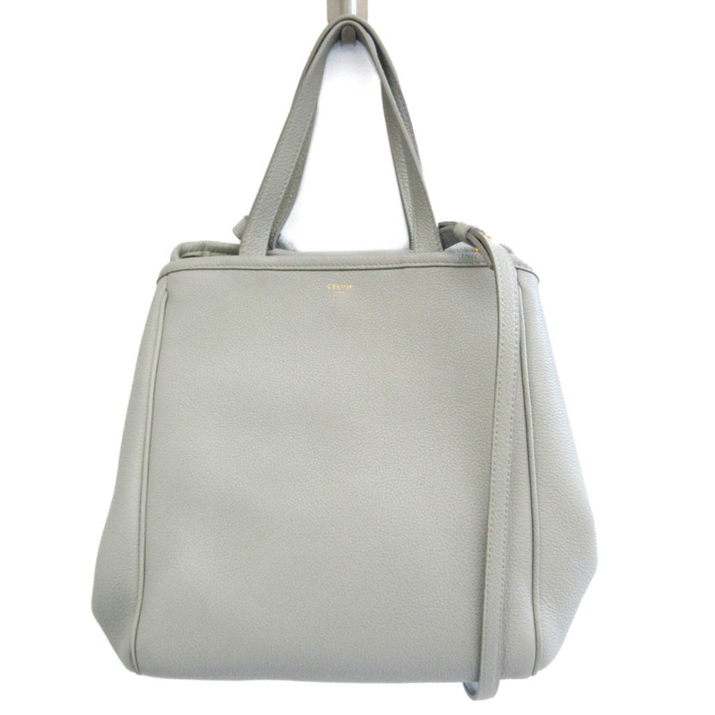 Céline, Grey, Leather, shoulder