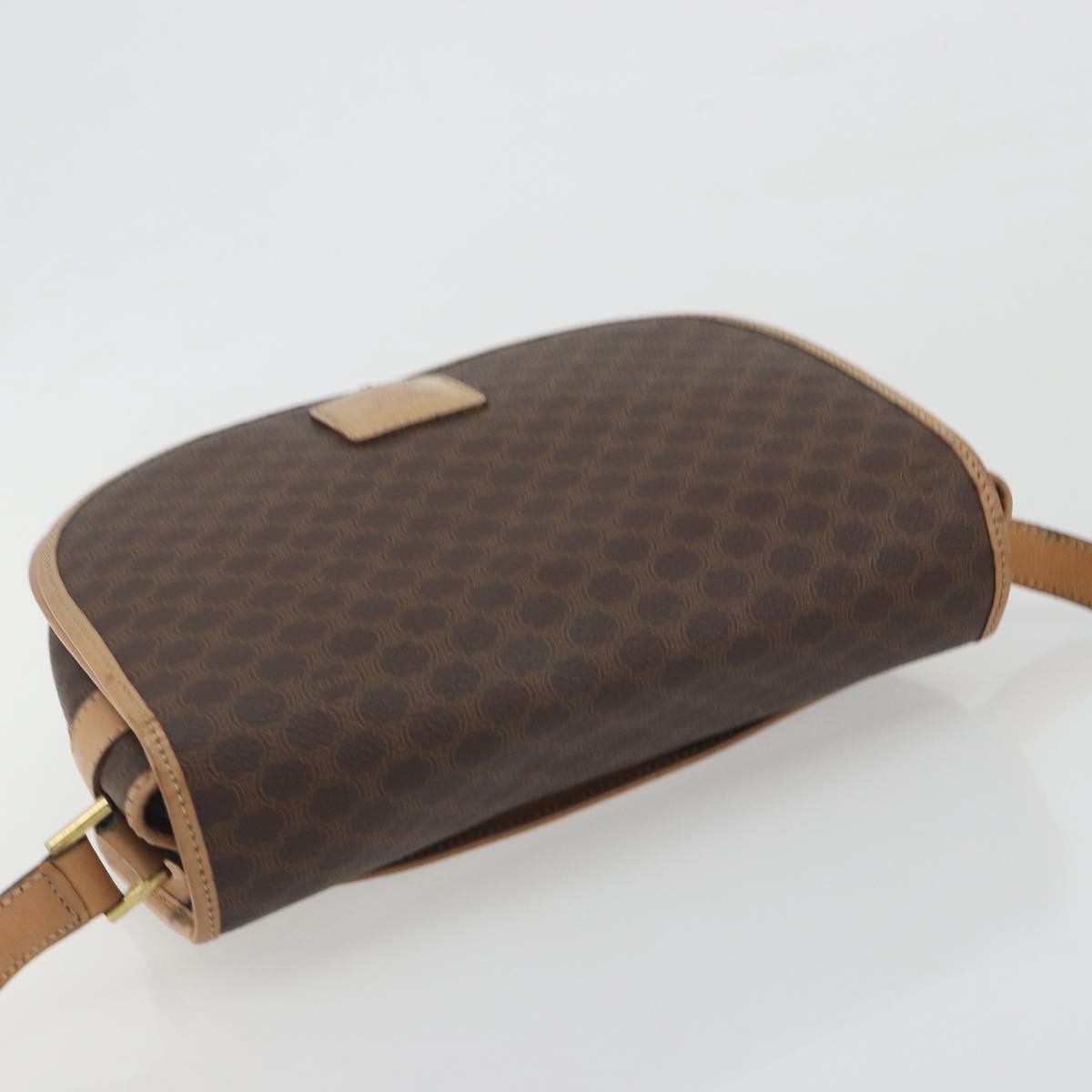 Celine Macadam Canvas, Brown, Canvas, Shoulder Bag