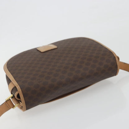 Celine Macadam Canvas, Brown, Canvas, Shoulder Bag