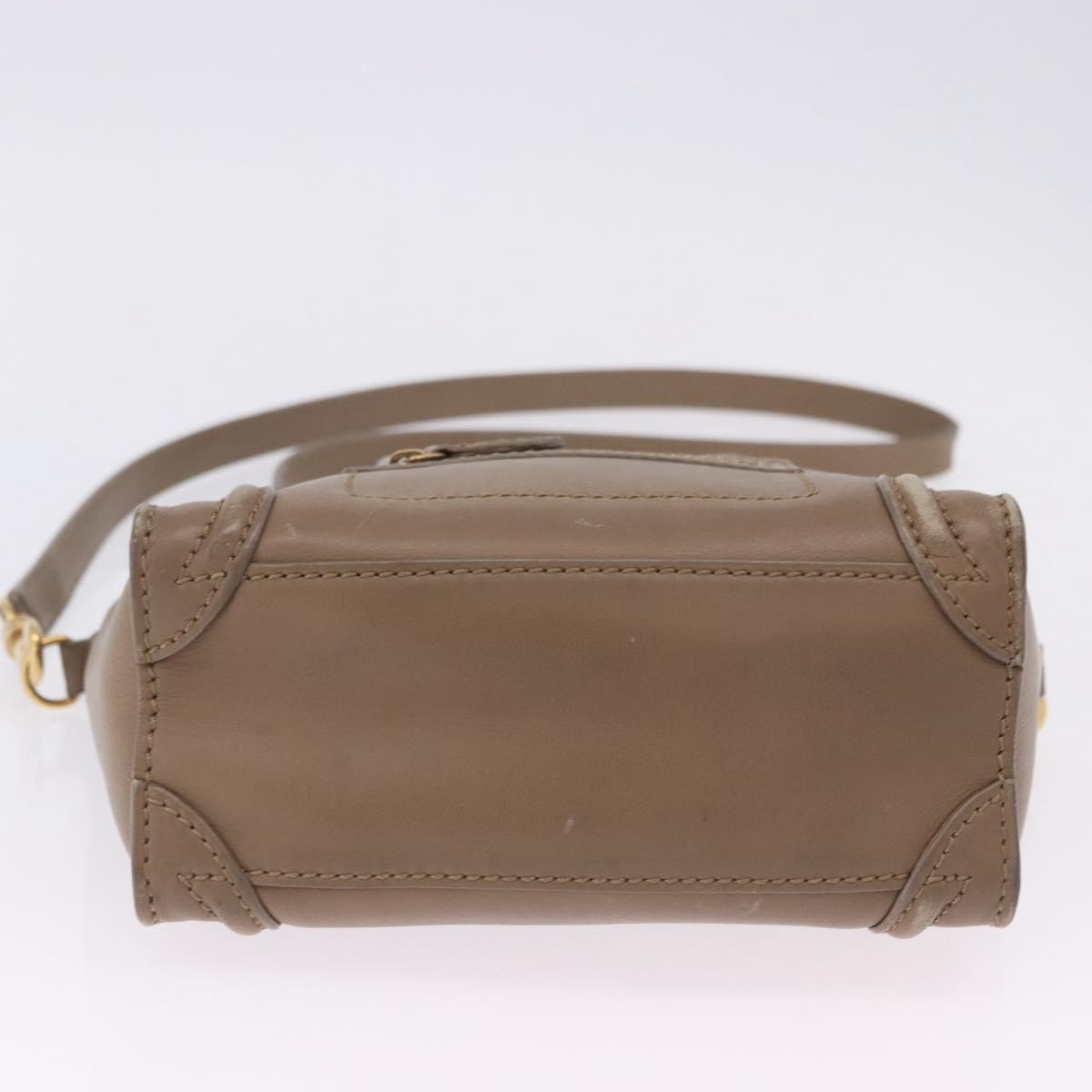 Celine Shopper Luggage Leather, Beige, Leather, Handbag